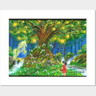 a magical story book the tree of wishes Posters and Art